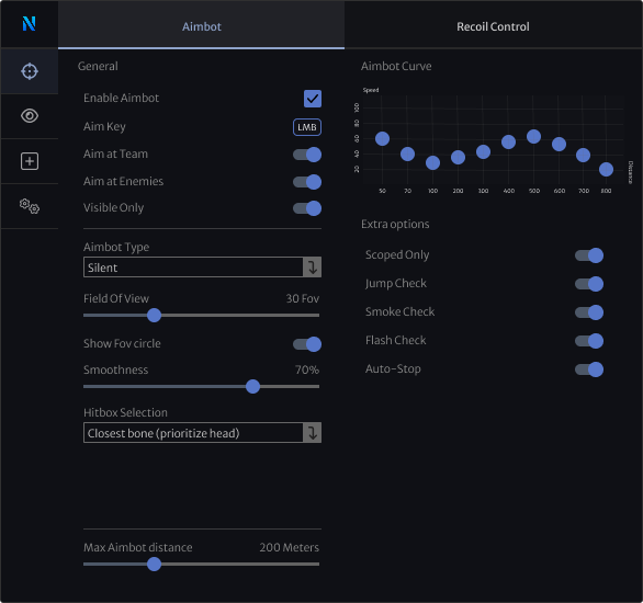 Normality Automation Software Menu
